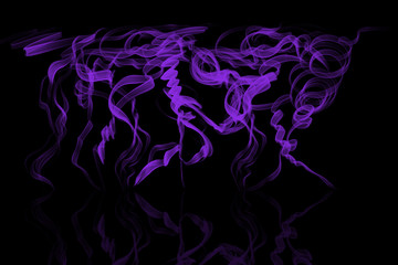 smoke proton purple on black background