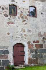 Fototapeta na wymiar entrance to medieveal castle in Sweden