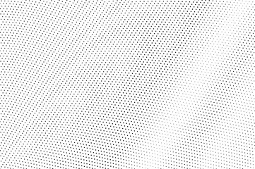 Black on white halftone vector. Diagonal dotted texture. Micro dotwork gradient. Monochrome halftone overlay