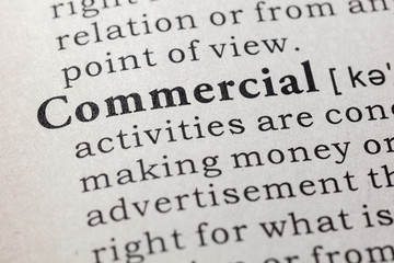 Fototapeta premium definition of commercial