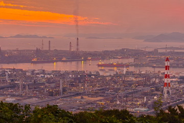 水島工場夕景