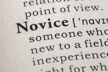 Obraz premium definition of novice