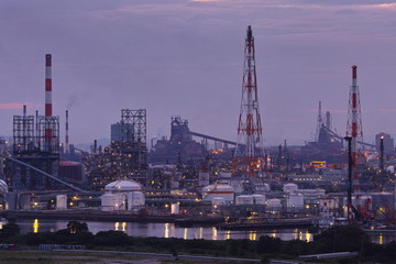 水島工場夕景