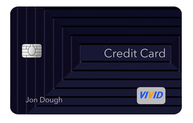 MODERN DESIGN CREDIT CARD- Here is a generic credit card  with a minimal amount of graphics on the front that is the trend for modern credit card designs.