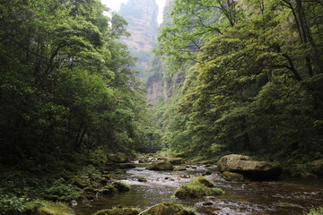 waterfall in deep forest