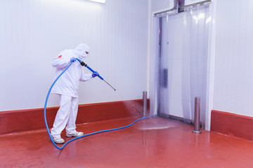 The meat cutting room