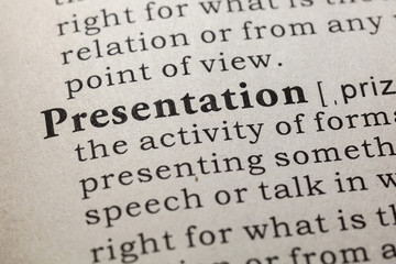 Obraz premium definition of presentation
