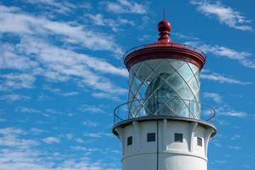 Lamp and lense of the Kilauea Lighthouse on the Hawaiian island of Kauai