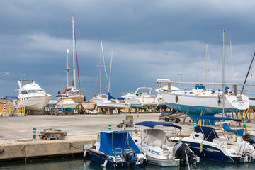 Fototapeta premium Hafen von Can Picafort an der Bucht von Alcudia