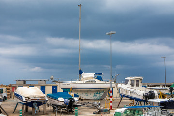 Fototapeta premium Hafen von Can Picafort an der Bucht von Alcudia