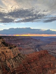 view of grand canyon at sunset