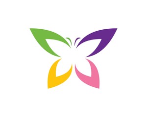 butterfly logo vector template design