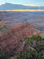 view of grand canyon at sunset