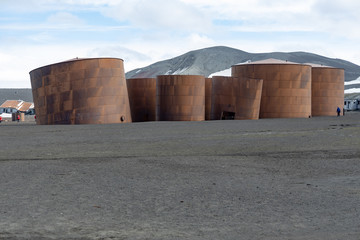 Whalers Bay, Deception Island.  Abandoned 1931.