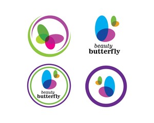 butterfly logo vector template design