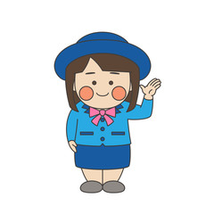 女性キャラクターバスガイド