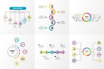 Set Of Infographics Elements Vector Design Template. Business Data Visualization Infographics Timeline with Marketing Icons most useful can be used for workflow, presentation, diagrams, reports