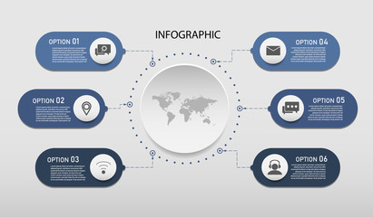Fototapeta na wymiar Business data visualization. Process chart. Abstract elements of graph, diagram with steps, options, parts or processes. vector business template for presentation.
