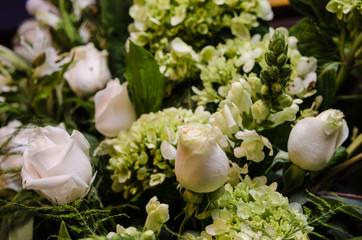 Obraz na płótnie Canvas close up of beautiful floral arrangement, floral wedding arrangement