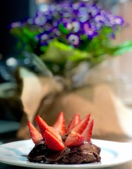 chocolate pie stramberries