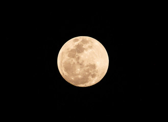 Full moon on the dark night.