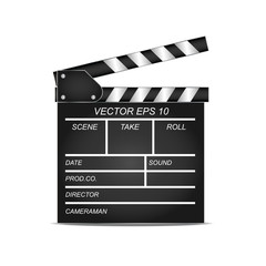 Fototapeta premium High quality render of a movie clapper board.