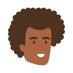 young black man head character