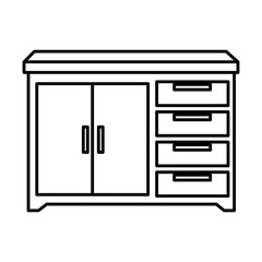 drawer wooden isolated icon