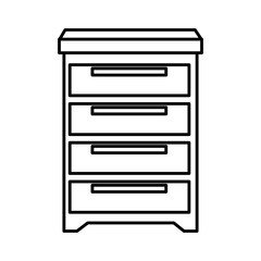 drawer wooden isolated icon