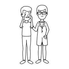 Fototapeta premium young dentist with patient