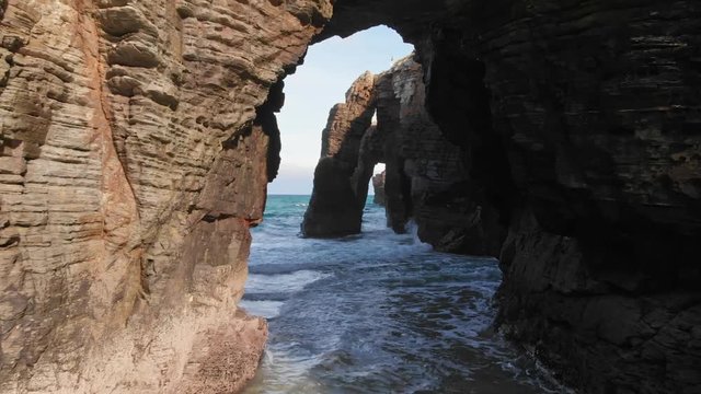 Beach of the Cathedrals in Lugo Galicia Spain