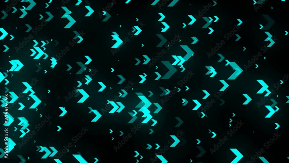 Poster many different arrows are in space, abstract technology backdrop for business, futuristic background