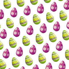 eggs painted happy easter pattern background