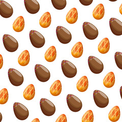 eggs painted happy easter pattern background