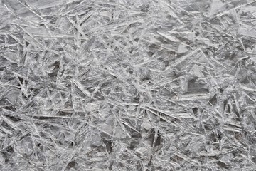 Texture of ice, frozen Han River at Dumulmeori, Yangpyeong, Korea