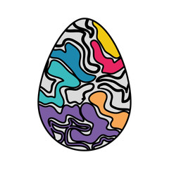 egg painted abstract happy easter