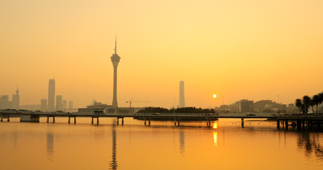 Fototapeta premium Macau city at evening