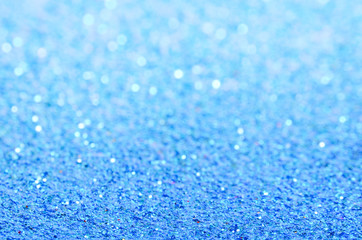 Obraz premium Blue glitter texture with bokeh, christmas abstract background.