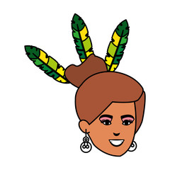 beautiful brazilian garota head character