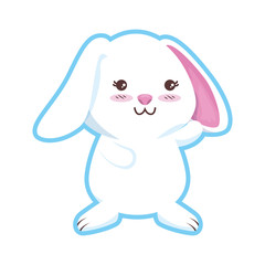 cute rabbit character icon