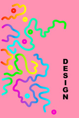 Colorful abstract design background. Vector illustration for banner, poster, cover, flyer, web.