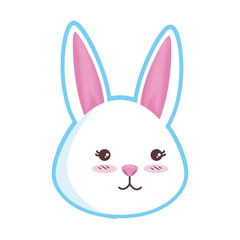 cute rabbit head character