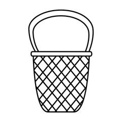 Fototapeta na wymiar cute basket straw icon