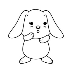 cute rabbit character icon