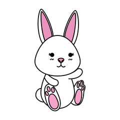 Fototapeta na wymiar cute rabbit character icon