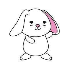 cute rabbit character icon