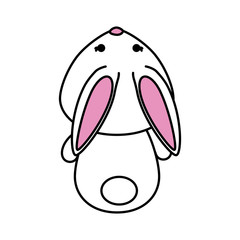 cute rabbit character icon