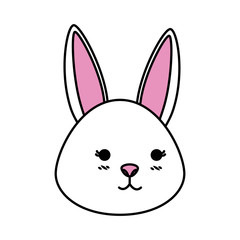 cute rabbit head character