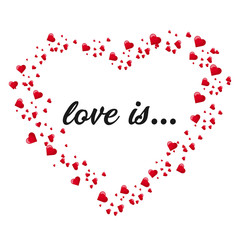 love Valentine s day postcard. Free space for text message.  illustration.