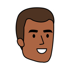 young black man head character